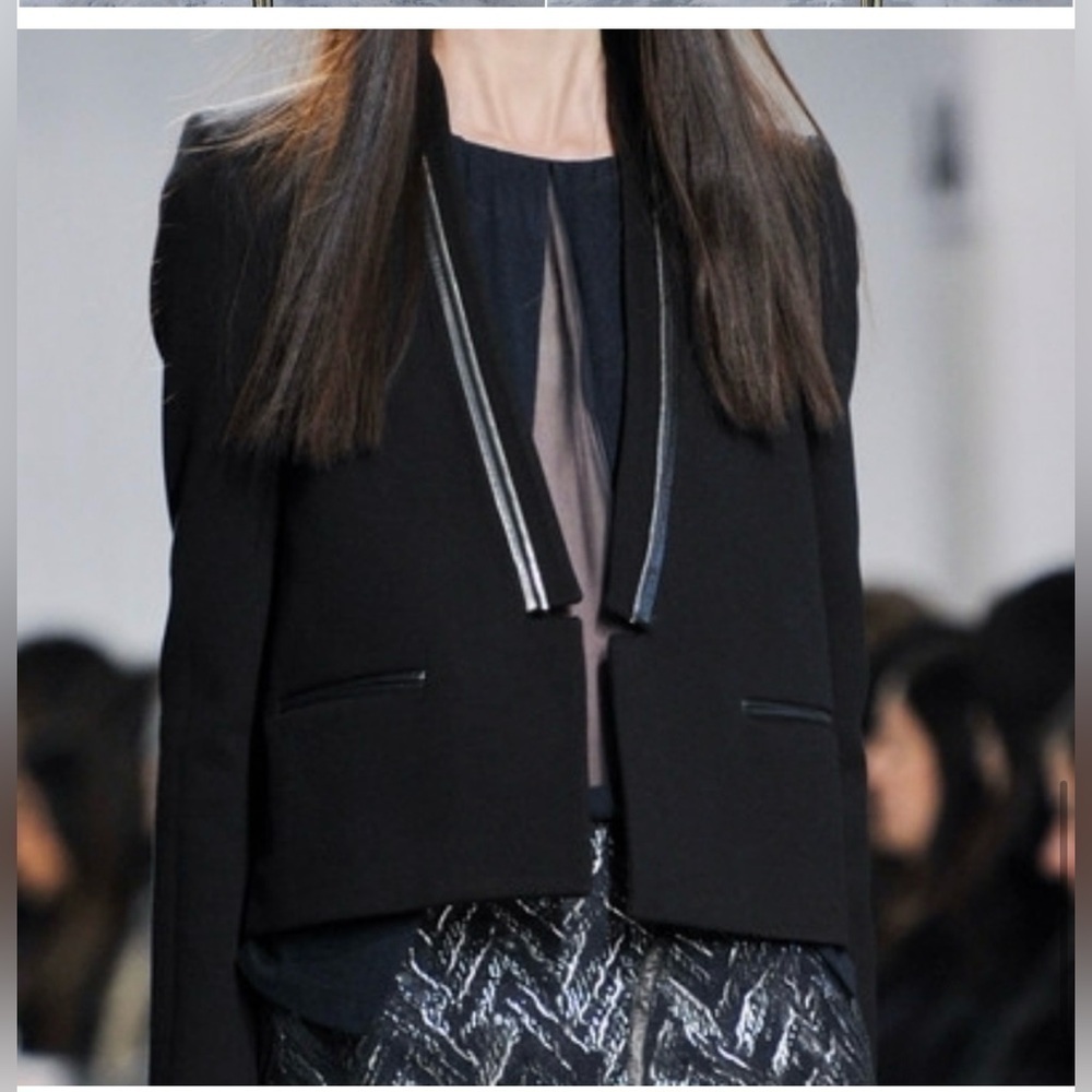 rebecca taylor twill & ltr lux tux blazer